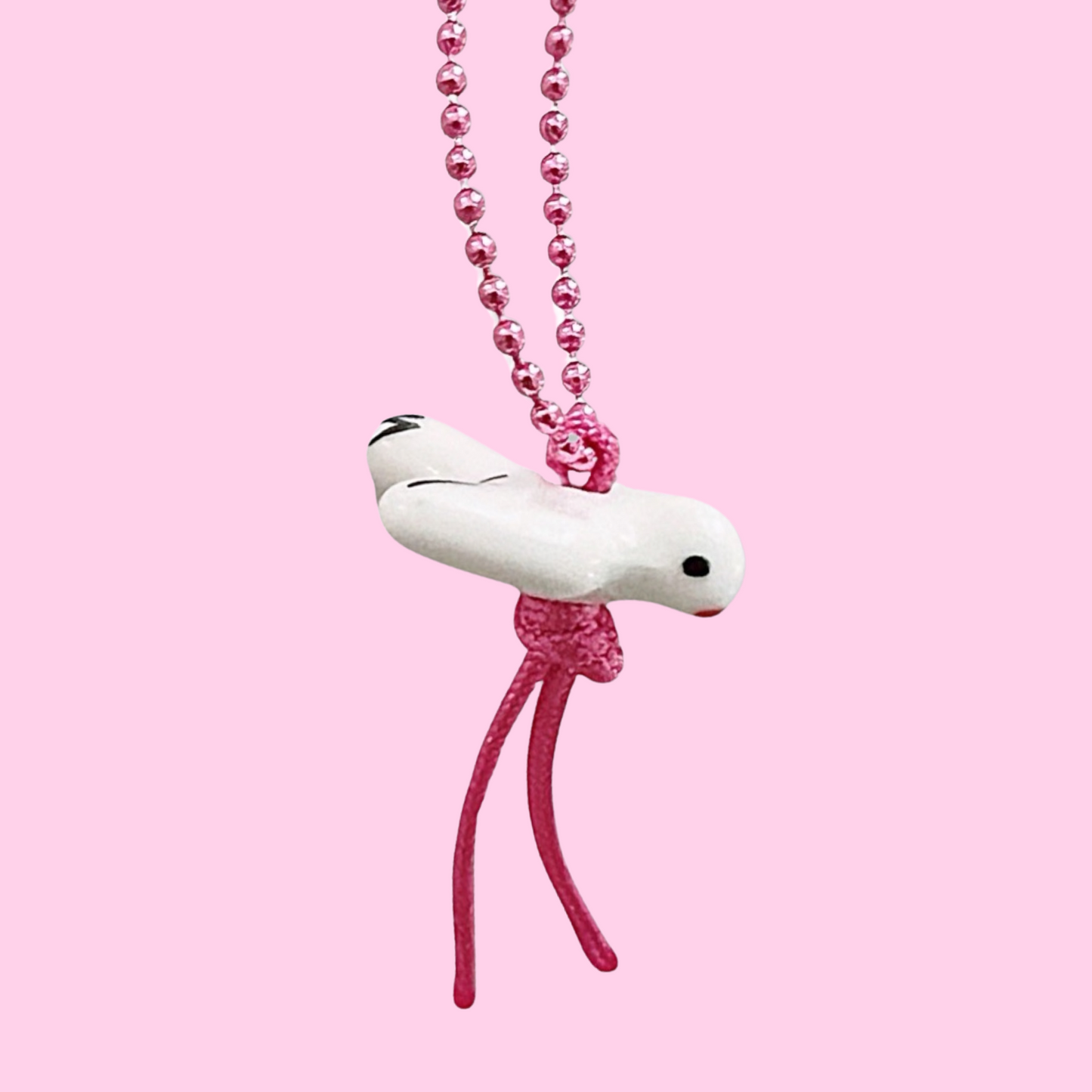 DeLuxe Pop Cutie Porcelain Bird Necklace Pink