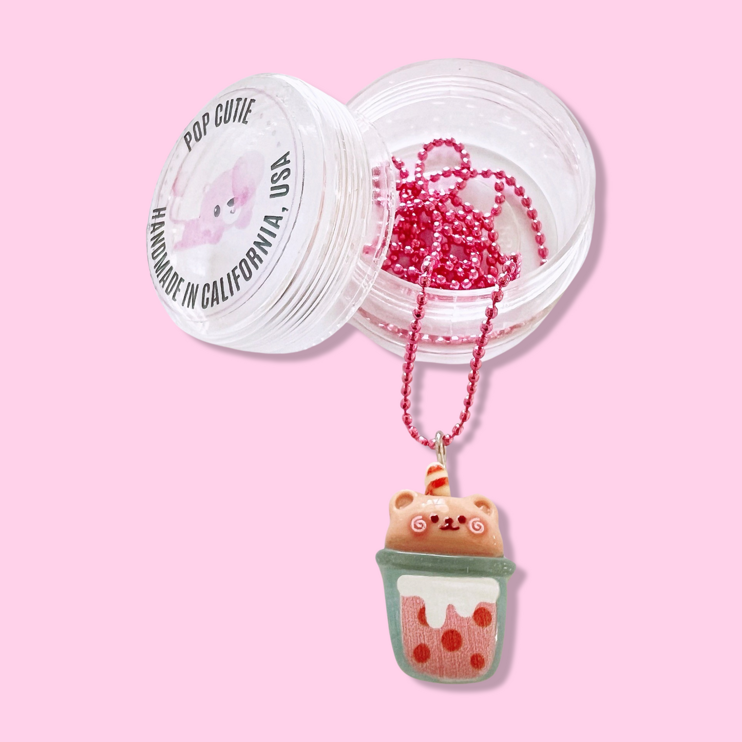 Pop Cutie Boba Drink Necklace - Handmade Mixed Colors