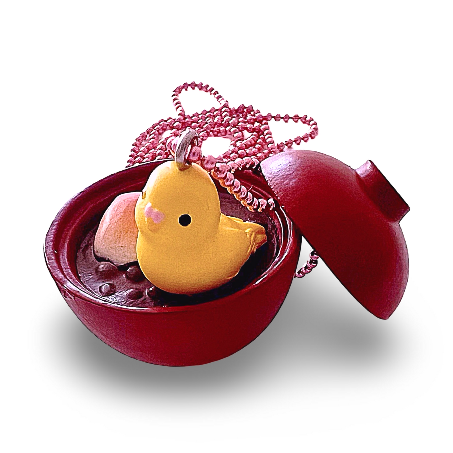 Pop Cutie Kitty Tokyo Bird Cafe Necklace - Brown Bowl