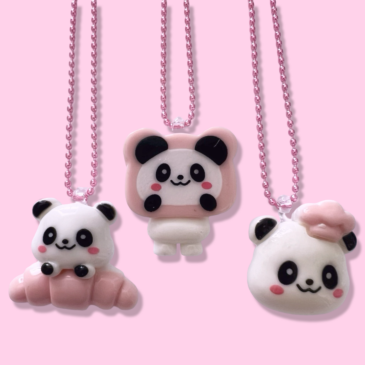 Pop Cutie Panda Cafe Necklace - Handmade