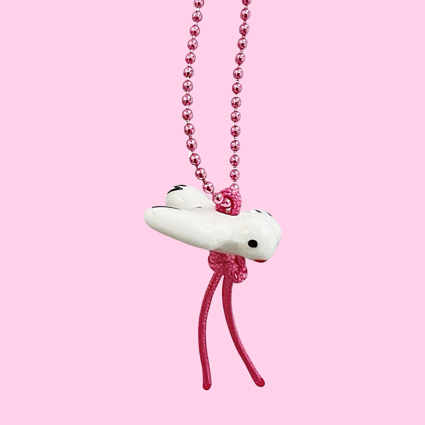 DeLuxe Pop Cutie Porcelain Bird Necklace Pink