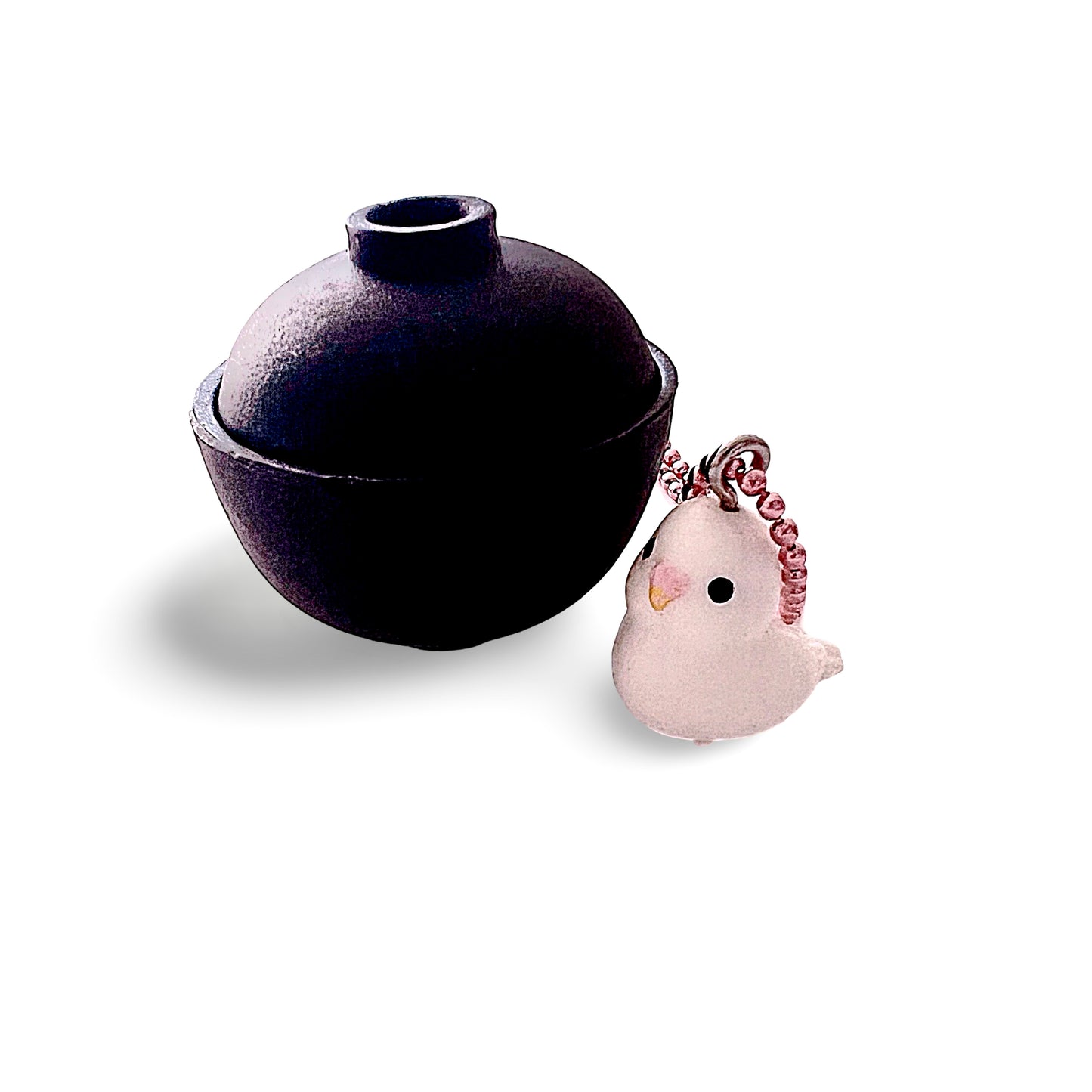 Pop Cutie Kitty Tokyo Bird Cafe Necklace - Black Bowl