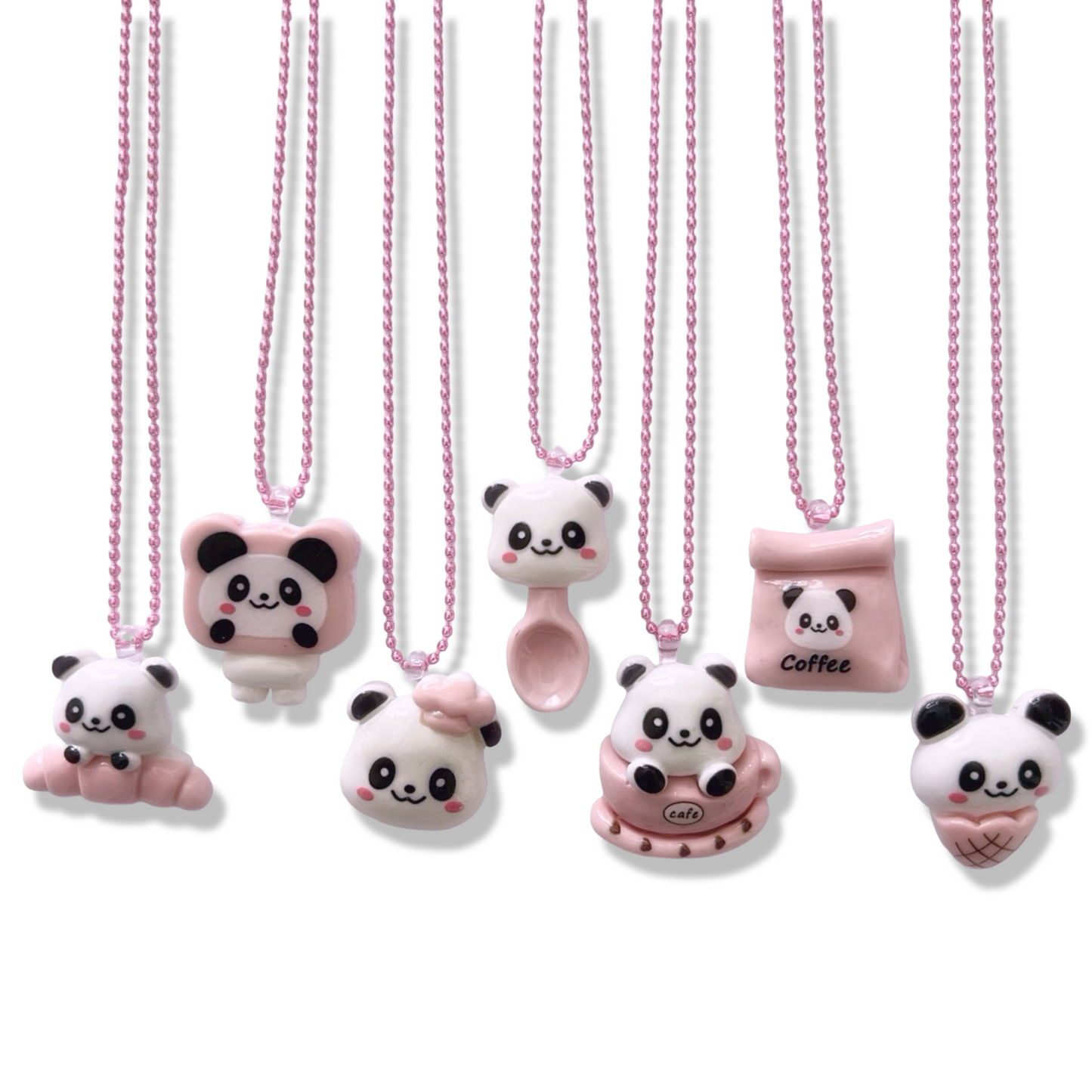 Pop Cutie Panda Cafe Necklace - Handmade