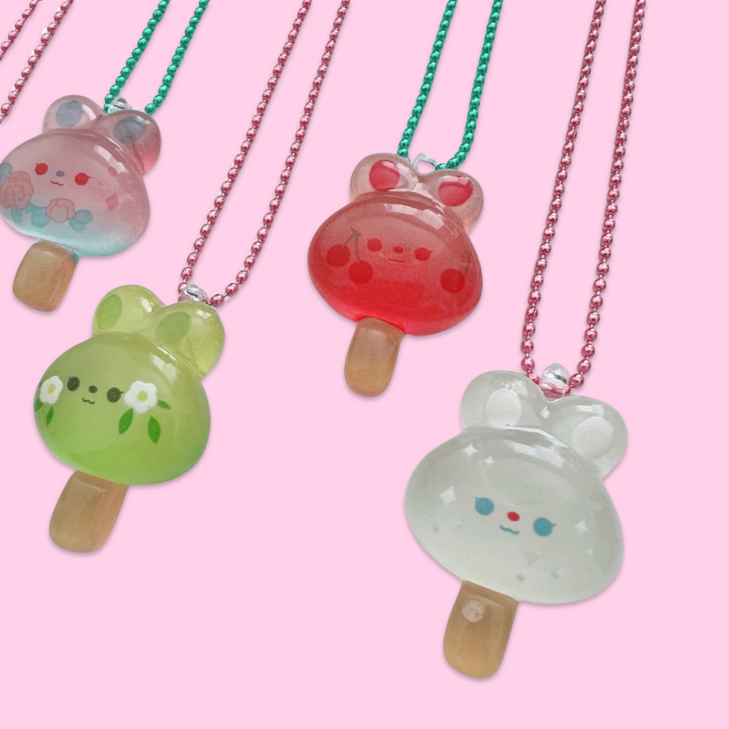 Pop Cutie Bunny Popsicle Necklace