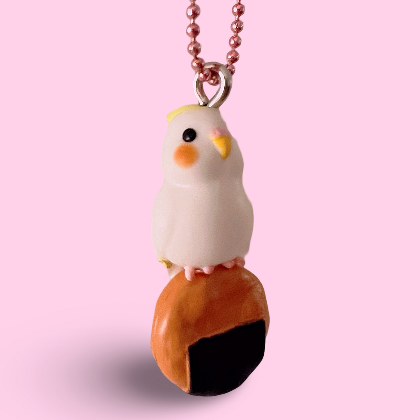 Pop Cutie Kitty Tokyo Bird Cafe Necklace - Miso Onigiri
