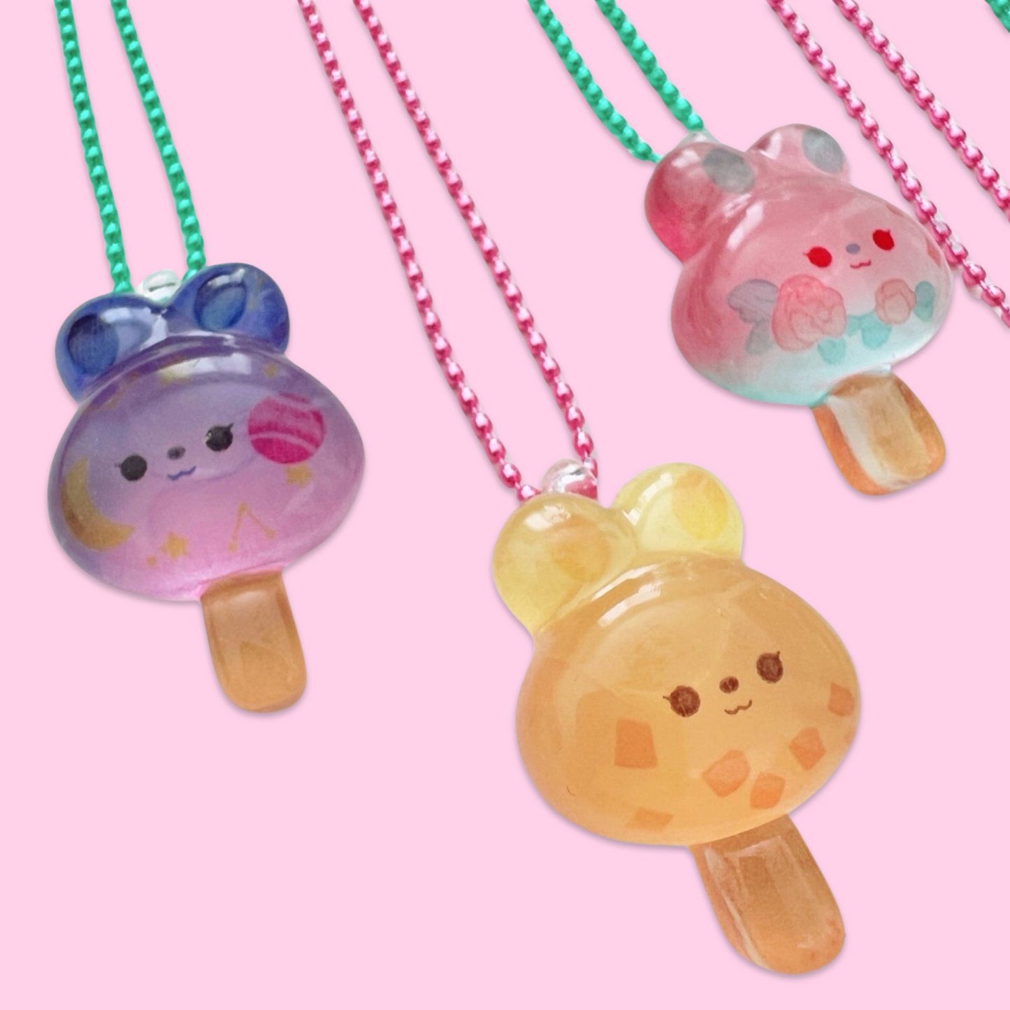 Pop Cutie Bunny Popsicle Necklace