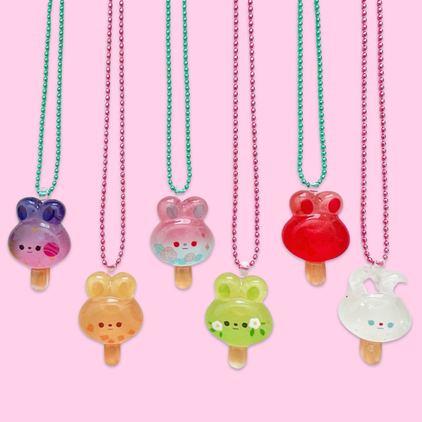 Pop Cutie Bunny Popsicle Necklace