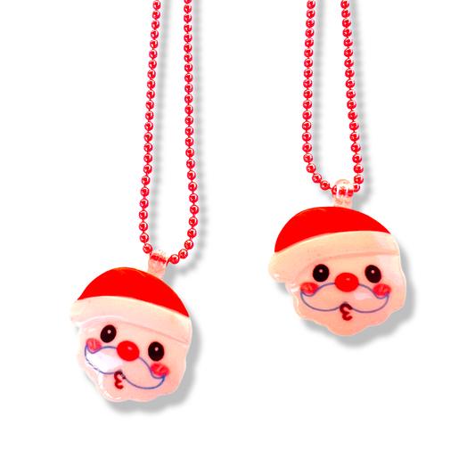 Pop Cutie Gacha Kissing Santa Holiday Kids Necklace Christmas