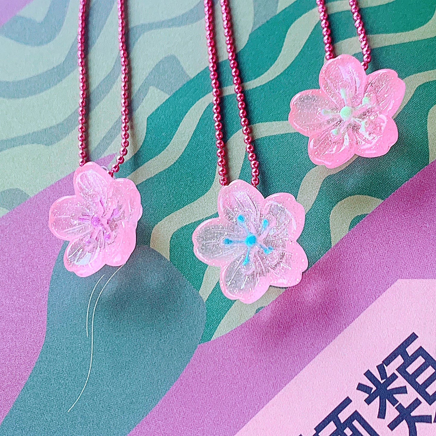 Pop Cutie Gacha Cherry Blossom Necklaces