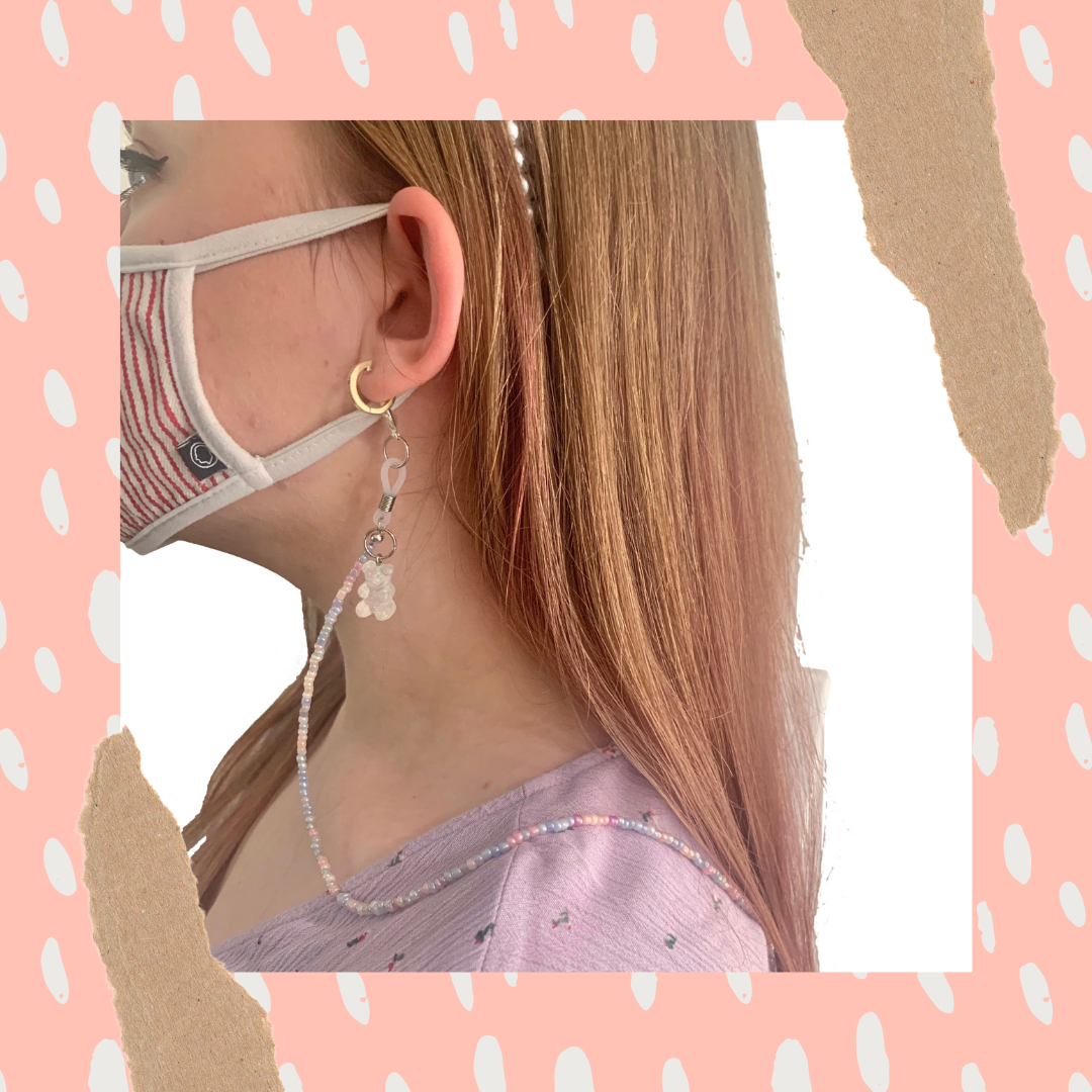 Pop Cutie Mask Chain with Charms - Kids & Adults