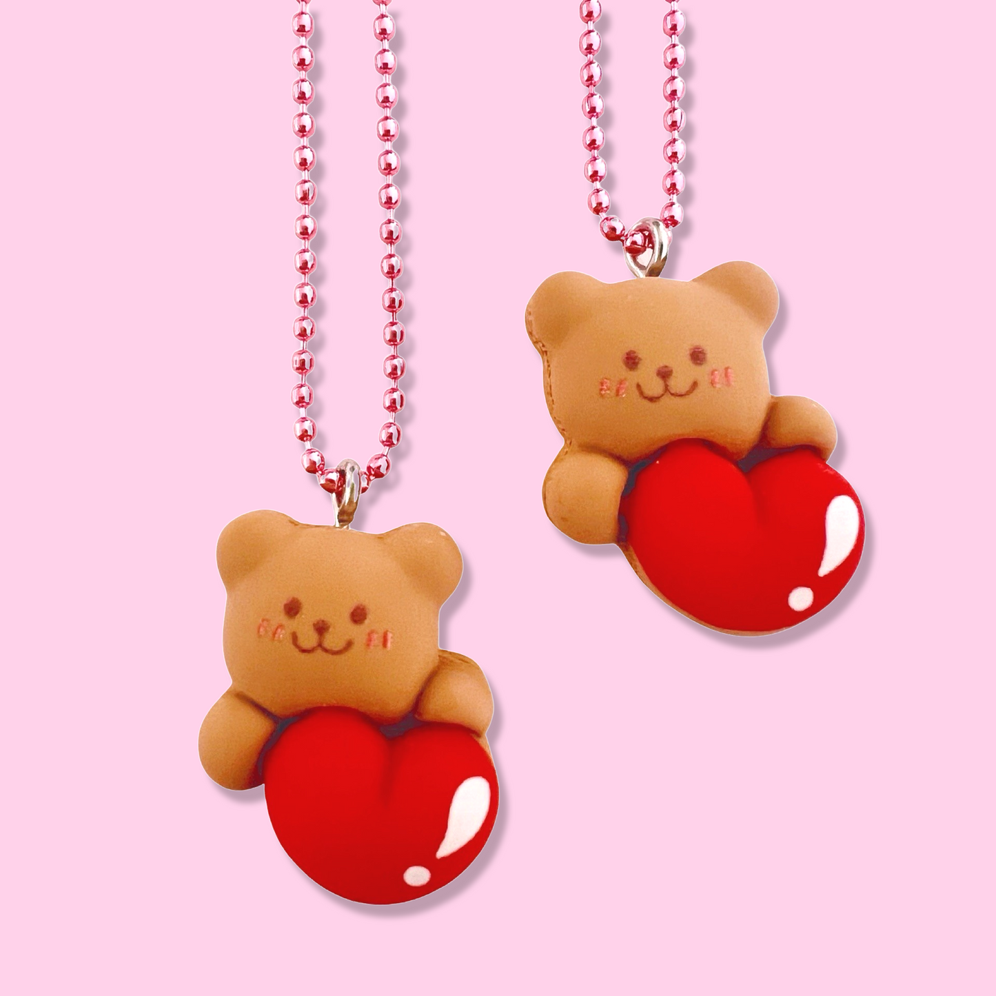 Pop Cutie Love Bear Necklace - Handmade Valentines