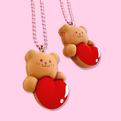 Pop Cutie Love Bear Necklace - Handmade Valentines
