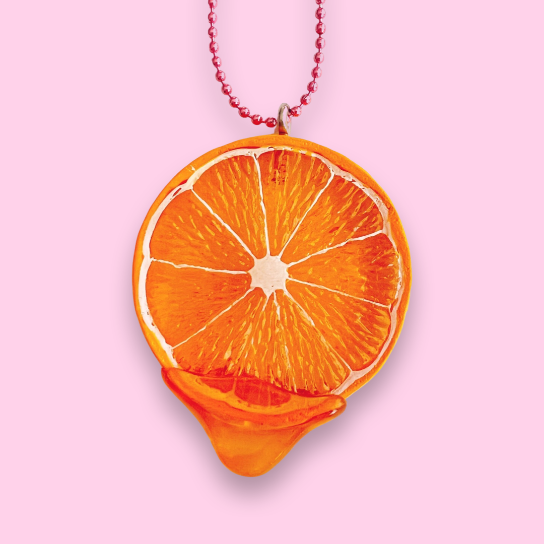 Sale! DeLuxe Juicy Fruit Necklace - Orange