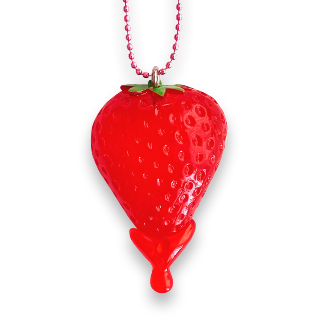 Sale!  DeLuxe Juicy Fruit Necklace - Strawberry