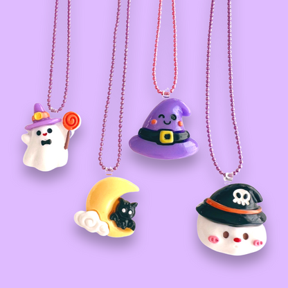 Pop Cutie Halloween Kawaii Witch Ghost Necklace