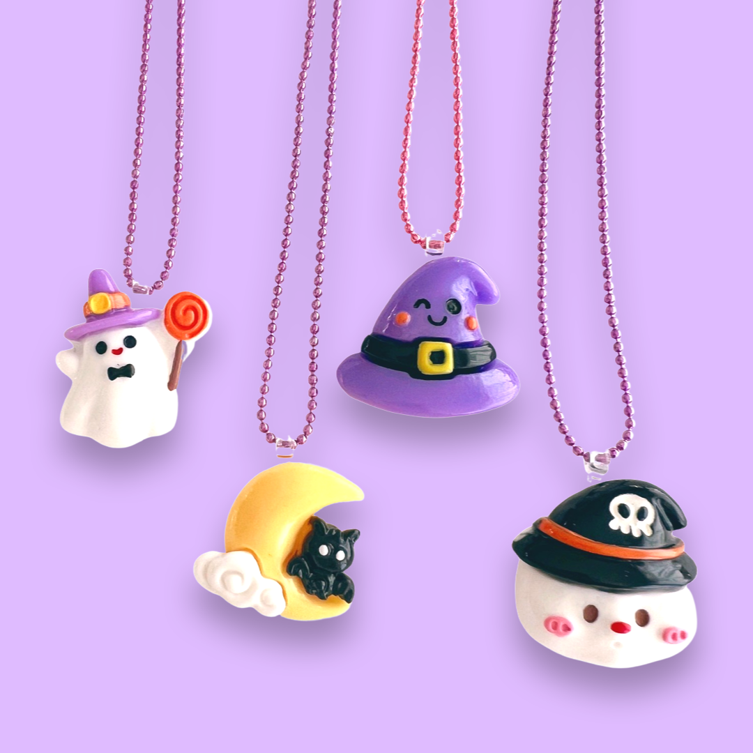 Pop Cutie Halloween Kawaii Lollipop Ghost Necklace