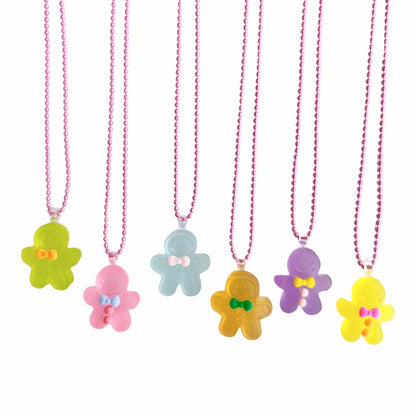 Pop Cutie Jelly Gingerbread Kids Christmas Necklace