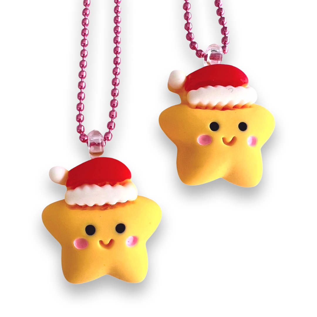 Pop Cutie Santa Star Kids Christmas Necklace