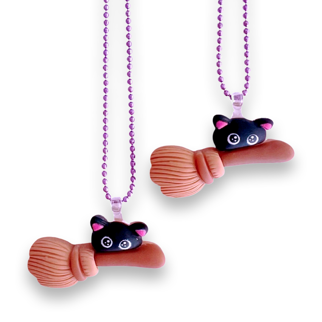 Pop Cutie Halloween Kawaii Witch Cat Necklace