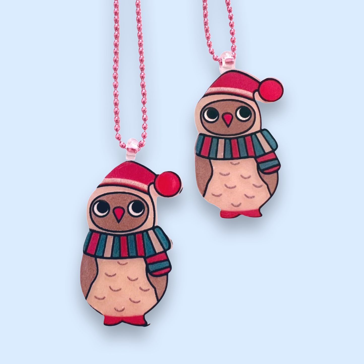Pop Cutie Owl Kids Christmas Necklace