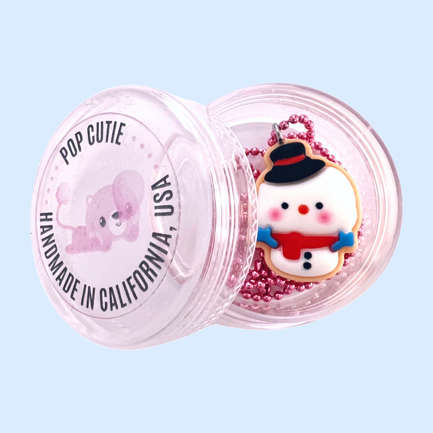 Pop Cutie Snowman Cookie Kids Christmas Necklace