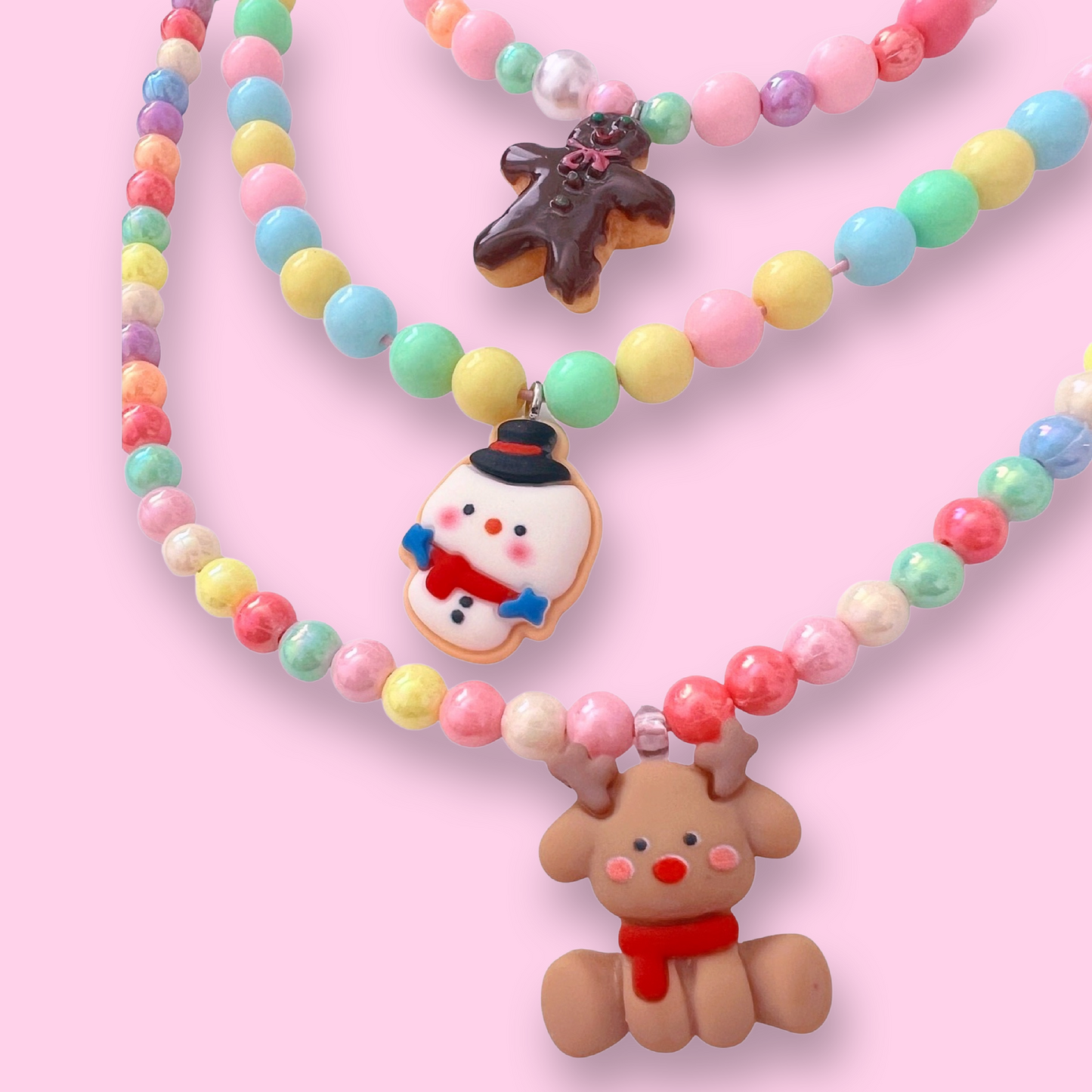 Pop Cutie DeLuxe Kids DIY Necklaces Gift Set (Makes 3 pcs Necklaces)