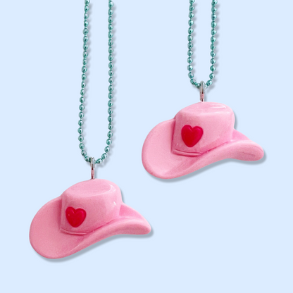Pop Cutie Western Heart Necklace - Cowboy Texas - Valentines