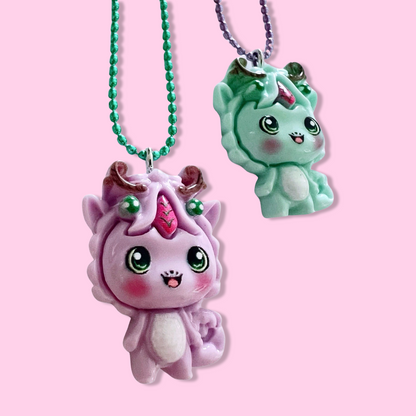 Pop Cutie Dragon Necklace - Handmade