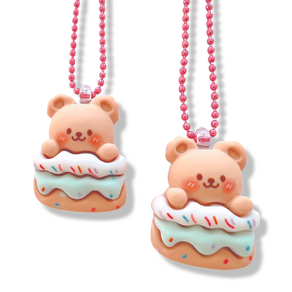 Pop Cutie Cake Bear Kids Necklace - Party Birthday Gift