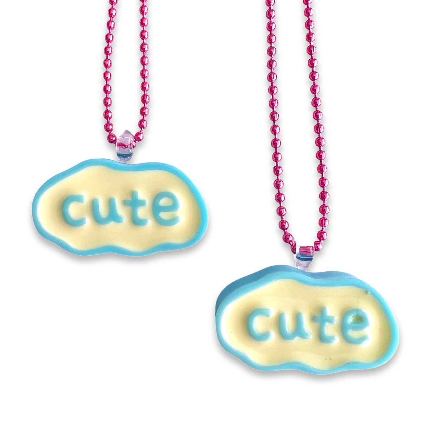 Pop Cutie Kawaii Text Cute Necklace
