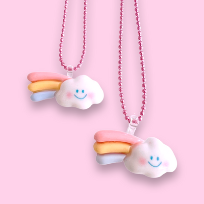 Pop Cutie Kawaii Rainbow Cloud Necklace