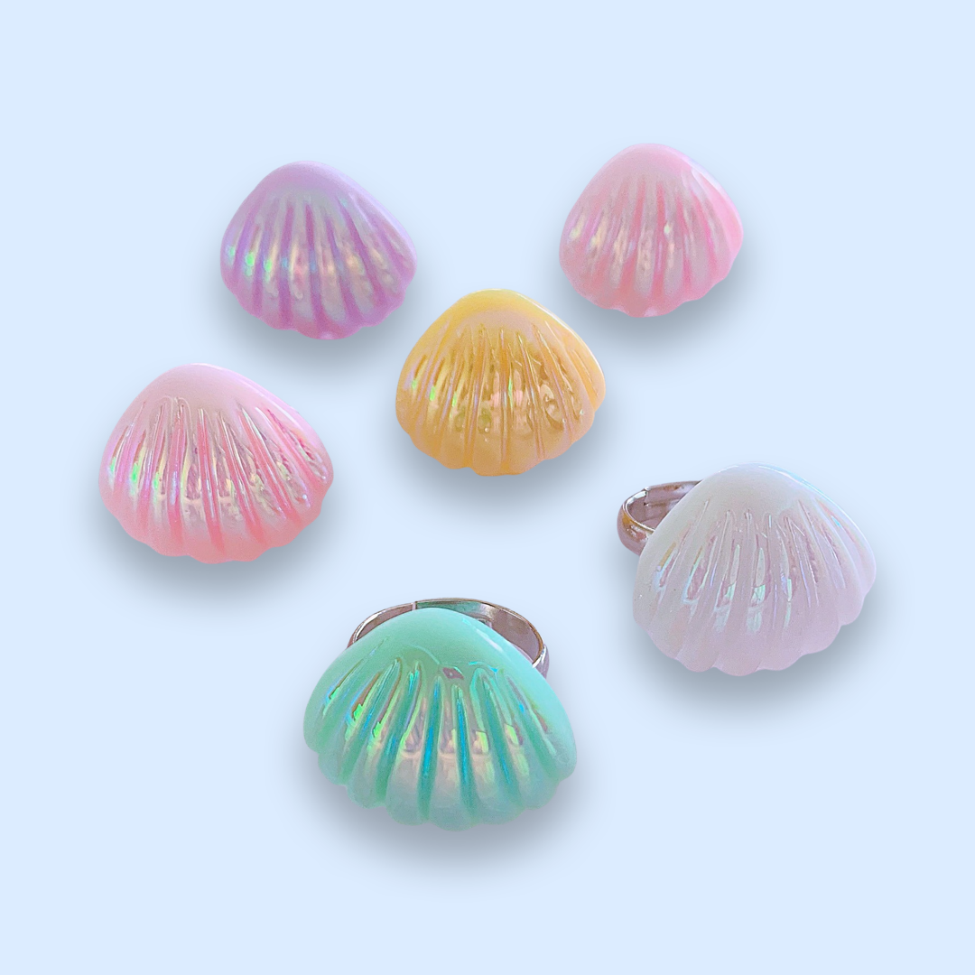 Pop Cutie Shiny Shell Ring - Assorted Colors