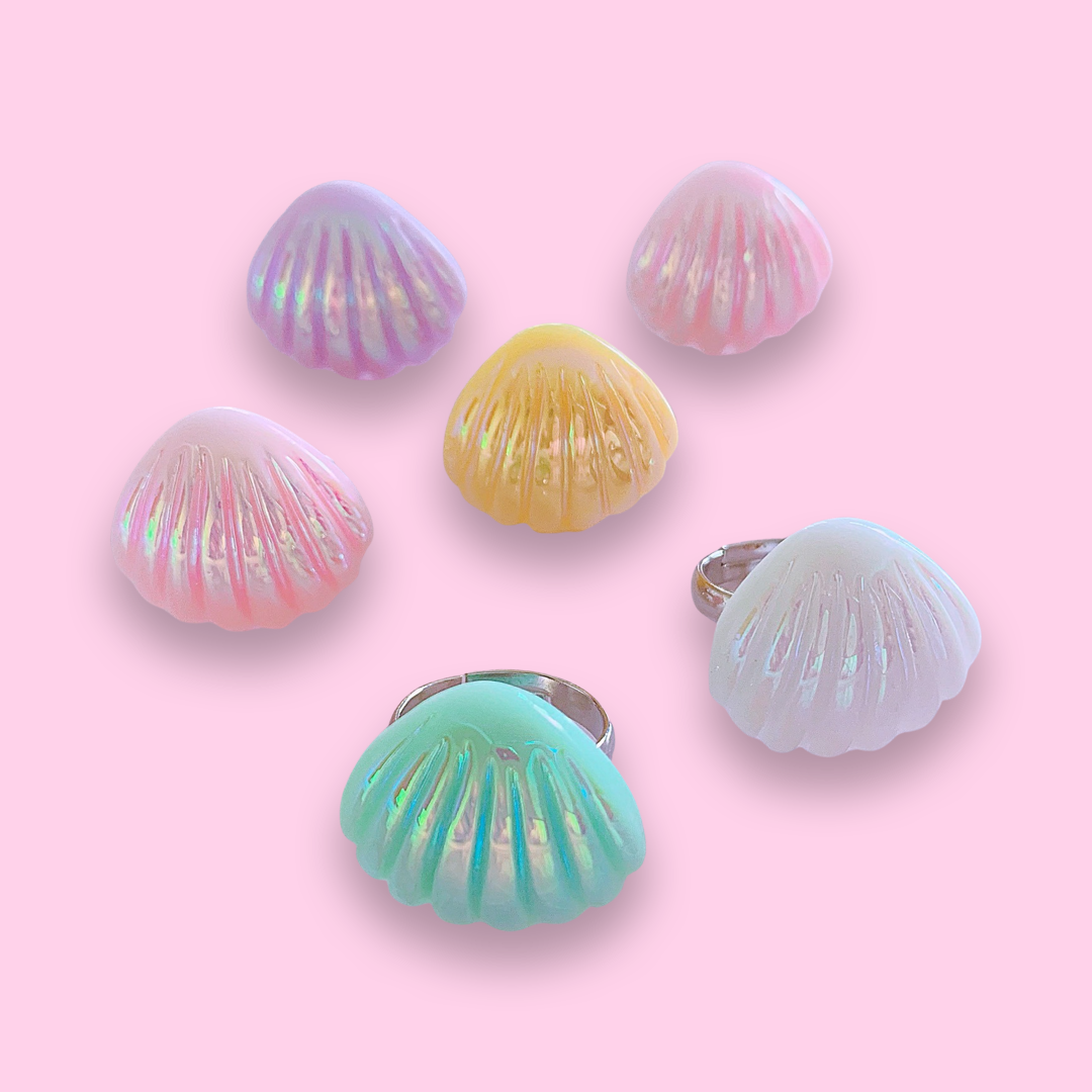 Pop Cutie Shiny Shell Ring - Assorted Colors