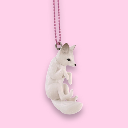 DeLuxe Pop Cutie White Fox Necklace