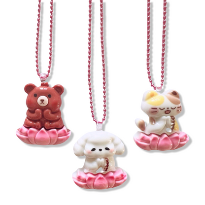 Pop Cutie Yoga Dog Necklace