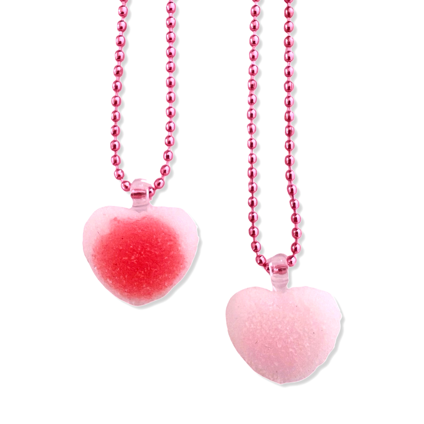 Pop Cutie Red Sugar Heart Necklace - Handmade - Valentines