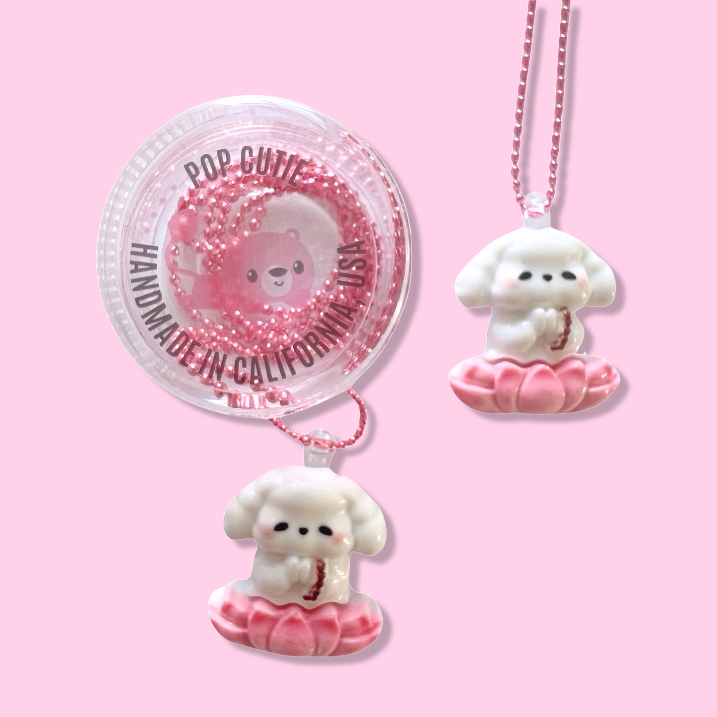 Pop Cutie Yoga Dog Necklace