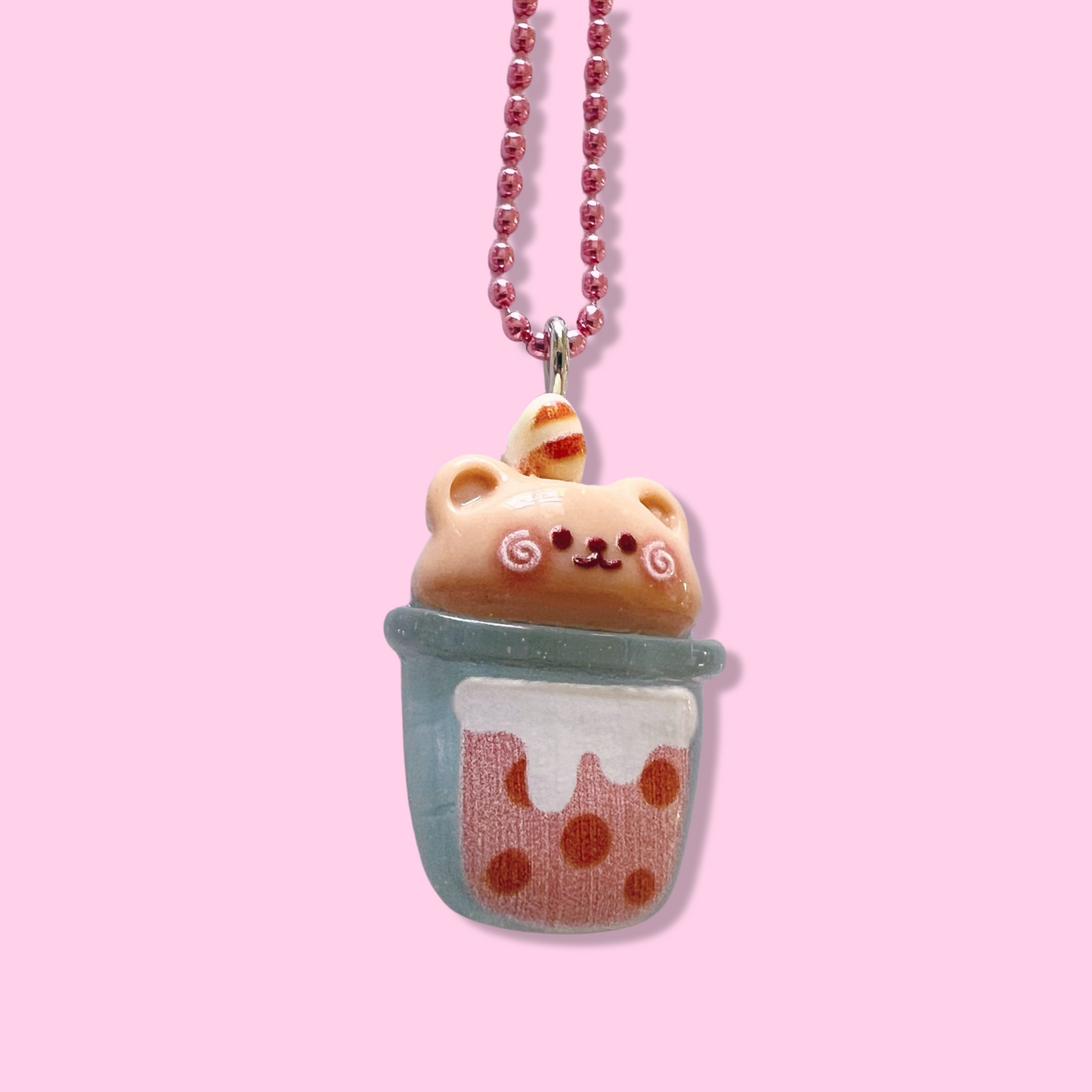 Pop Cutie Boba Drink Necklace - Handmade Mixed Colors