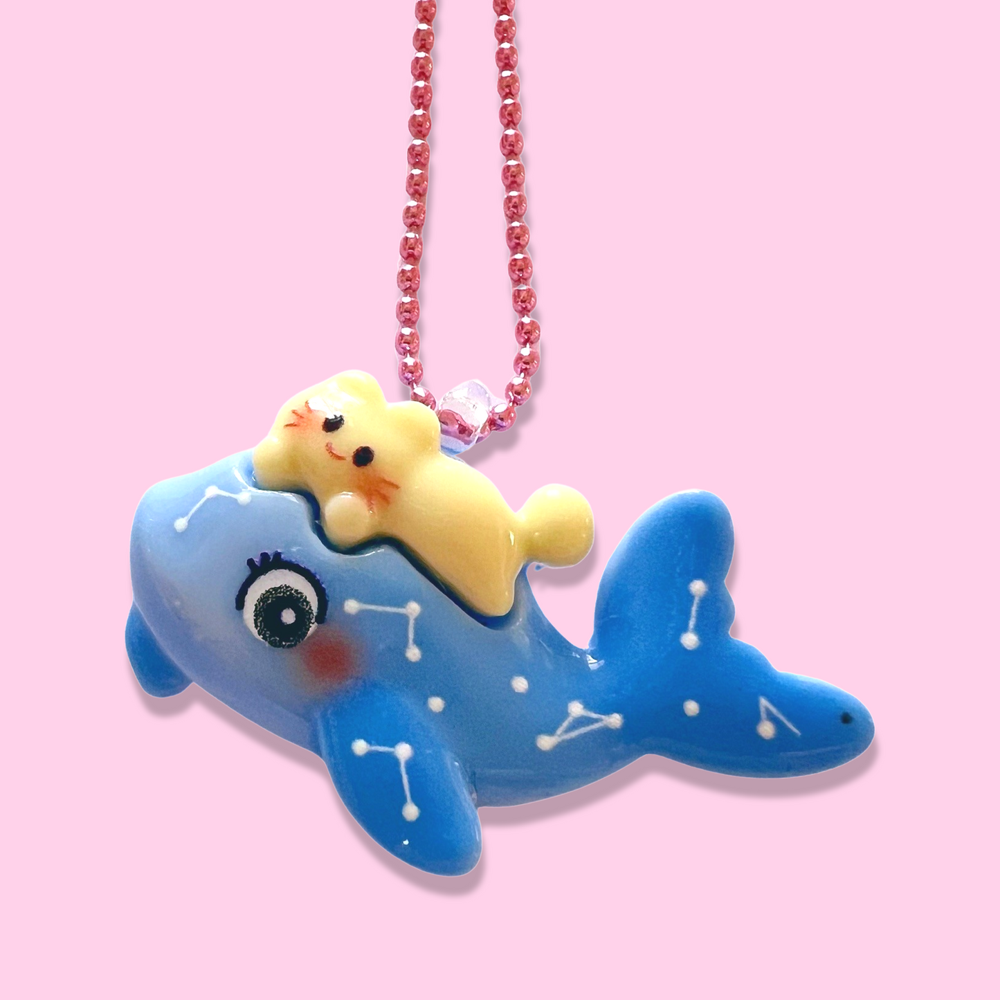 Pop Cutie Narwhale & Friend Necklace - Handmade