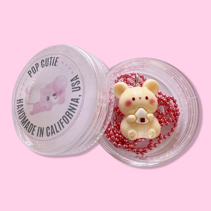 Pop Cutie Onigiri Mouse Necklace - Handmade