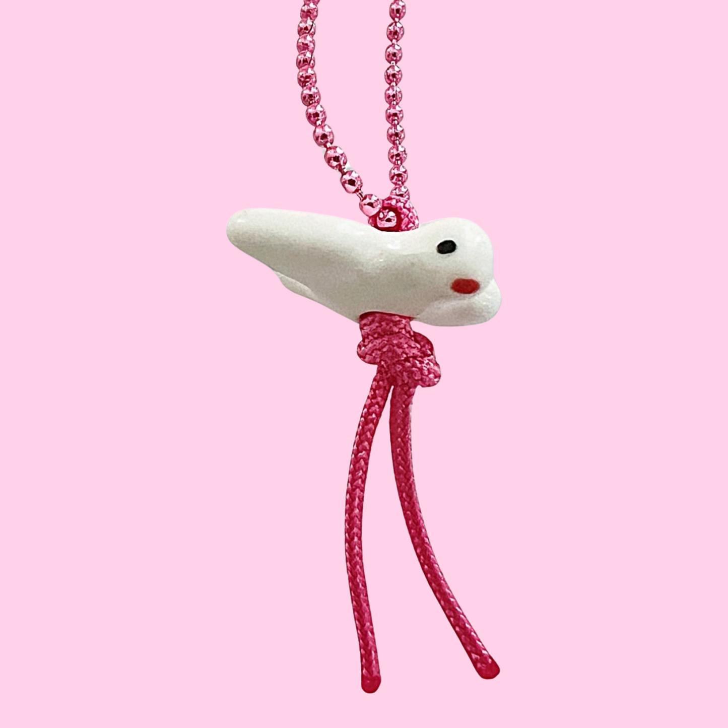 DeLuxe Pop Cutie Porcelain Bird Necklace Pink