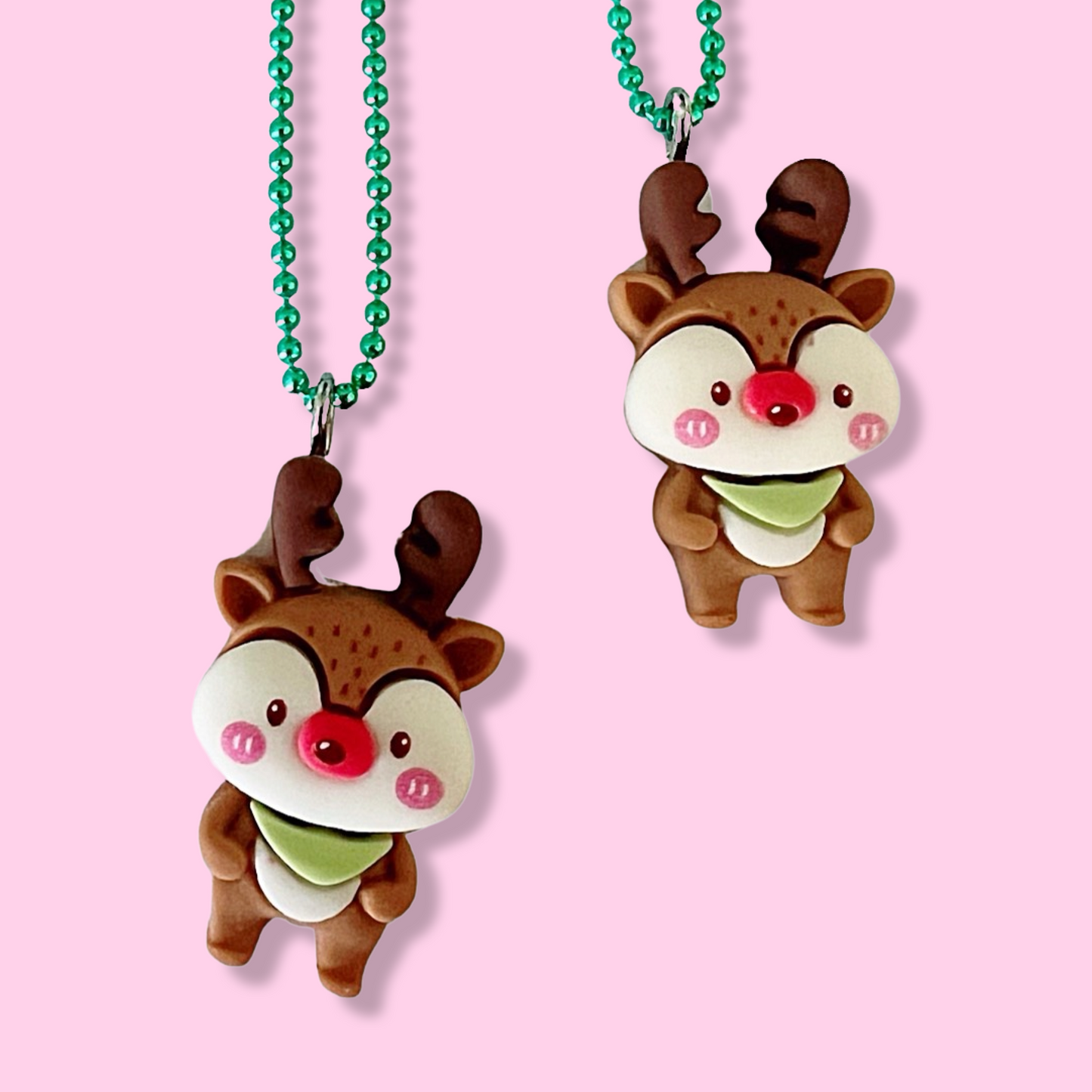 Pop Cutie Rednosed Reindeer Necklace