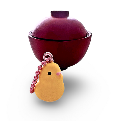 Pop Cutie Kitty Tokyo Bird Cafe Necklace - Brown Bowl