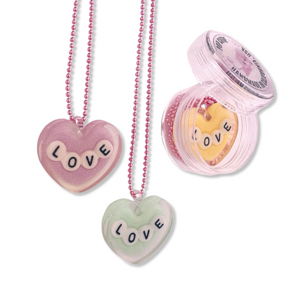 Pop Cutie Love Heart Necklace - Handmade - Valentines