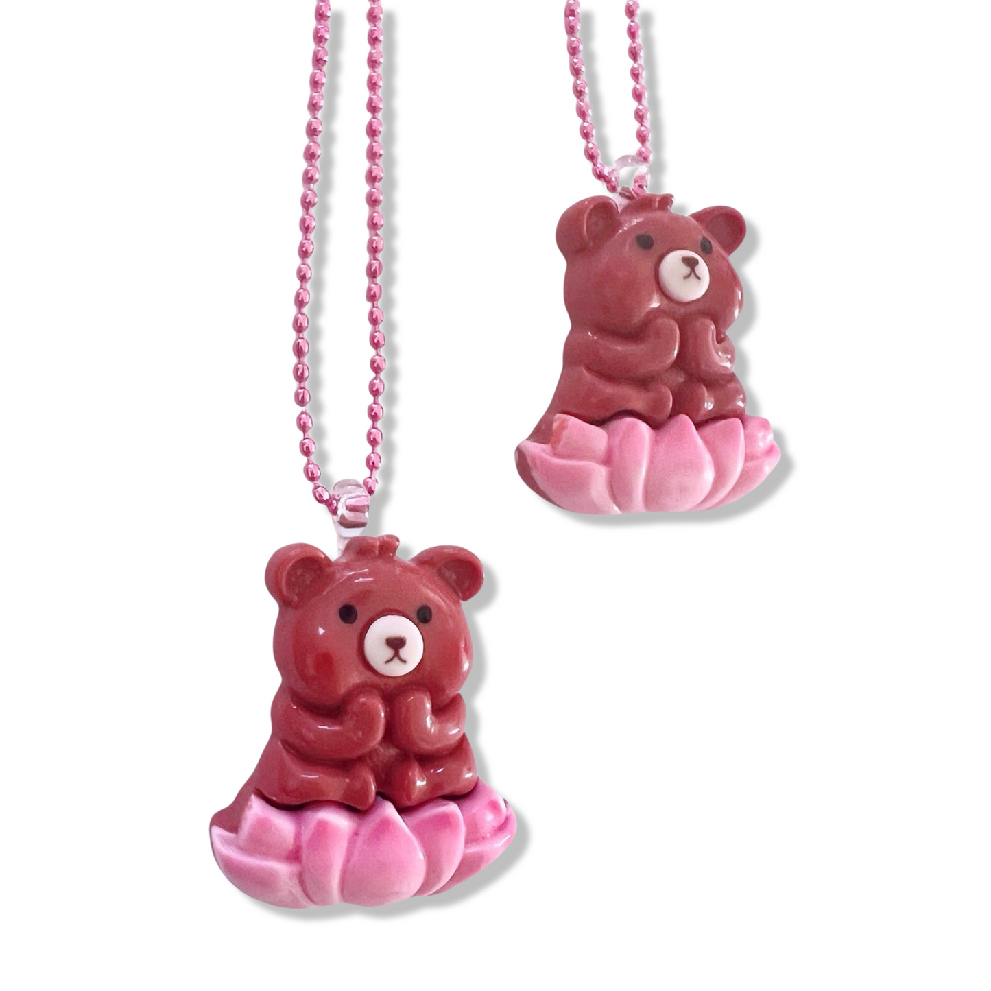 Pop Cutie Yoga Bear Necklace