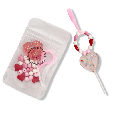 Pop Cutie Lollipop DIY Key Chain/ Bag Charm Gift Set - Valentines