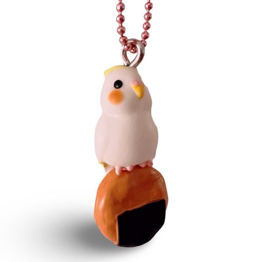 Pop Cutie Kitty Tokyo Bird Cafe Necklace - Miso Onigiri