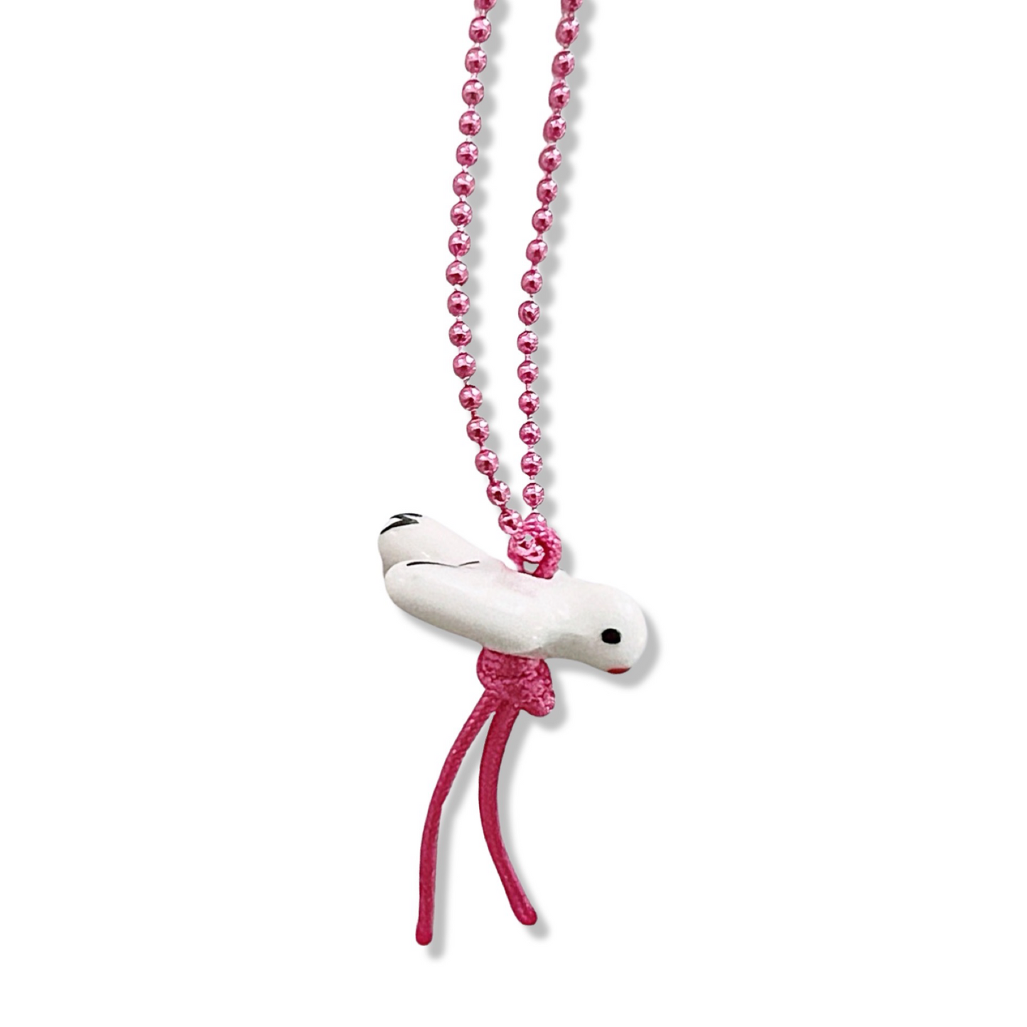DeLuxe Pop Cutie Porcelain Bird Necklace Pink