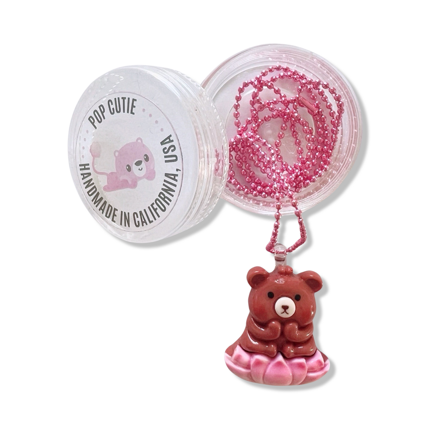 Pop Cutie Yoga Bear Necklace