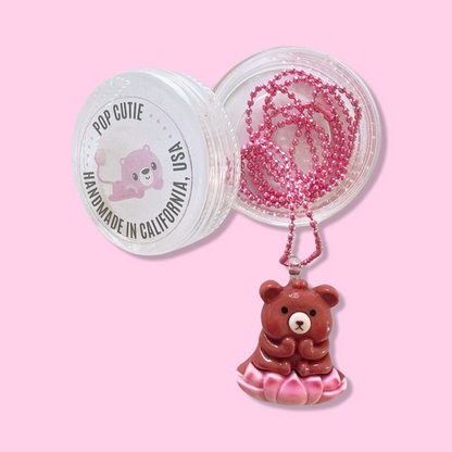 Pop Cutie Yoga Bear Necklace